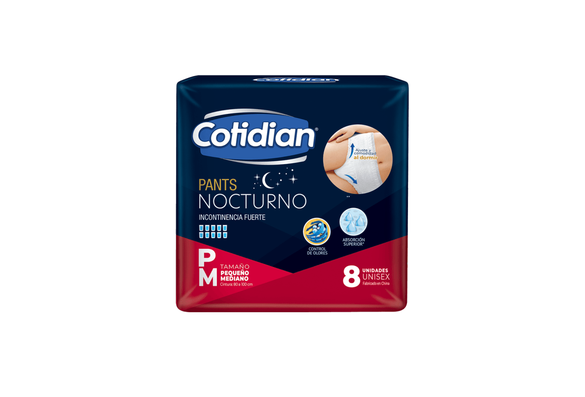 Pants Nocturnos Cotidian Incontinencia Fuerte 8 uds. P/M1