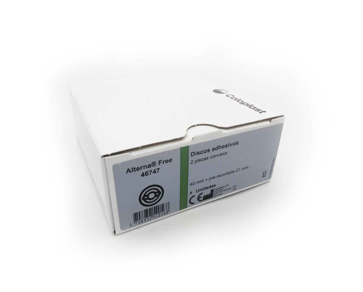 Placa Colostomía Convexa Alterna Free Coloplast 40mm ref 46747 caja x4 uds1