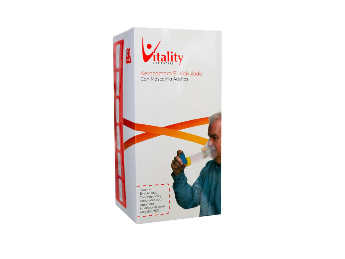 Aero cámara Vitality Bi- Valvulada c/ Mascarilla Adulto1