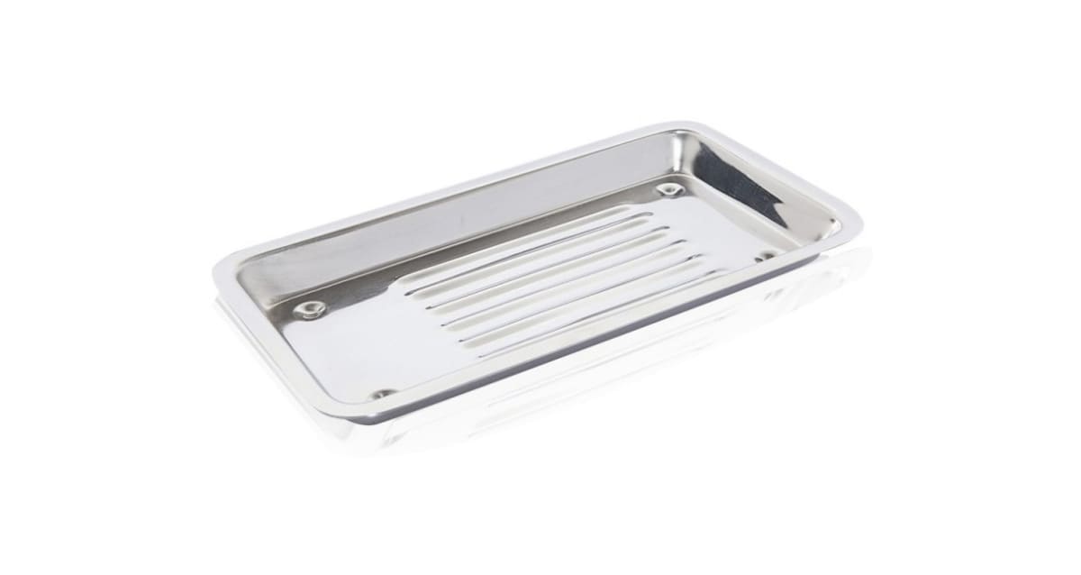 Bandeja Acero Inoxidable Acanalada 20x12x2 cm1