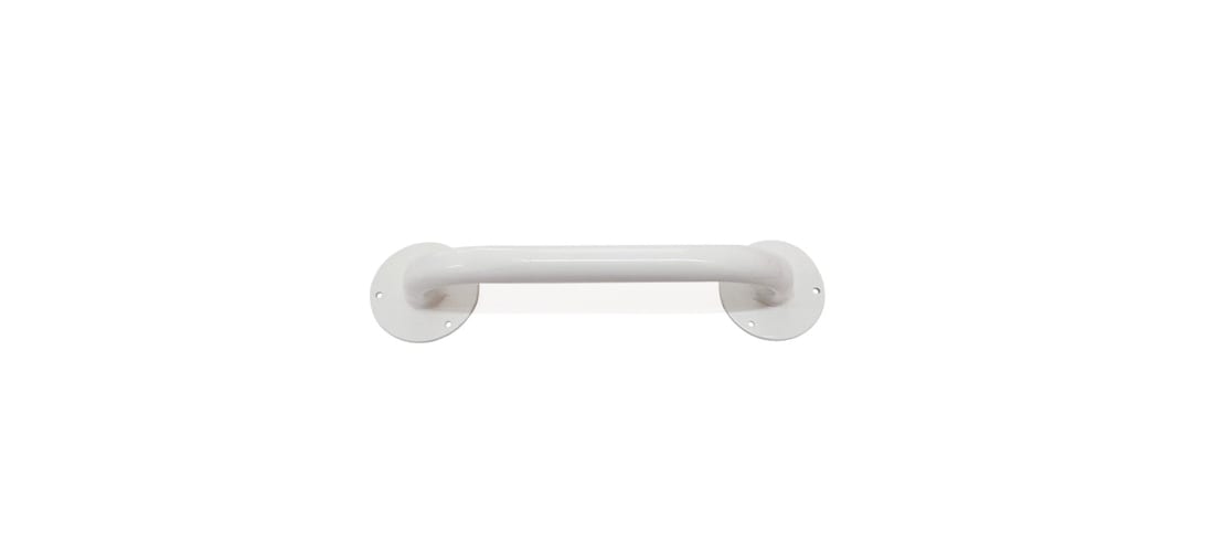 Barra baño esmaltada blanca 30 cm1