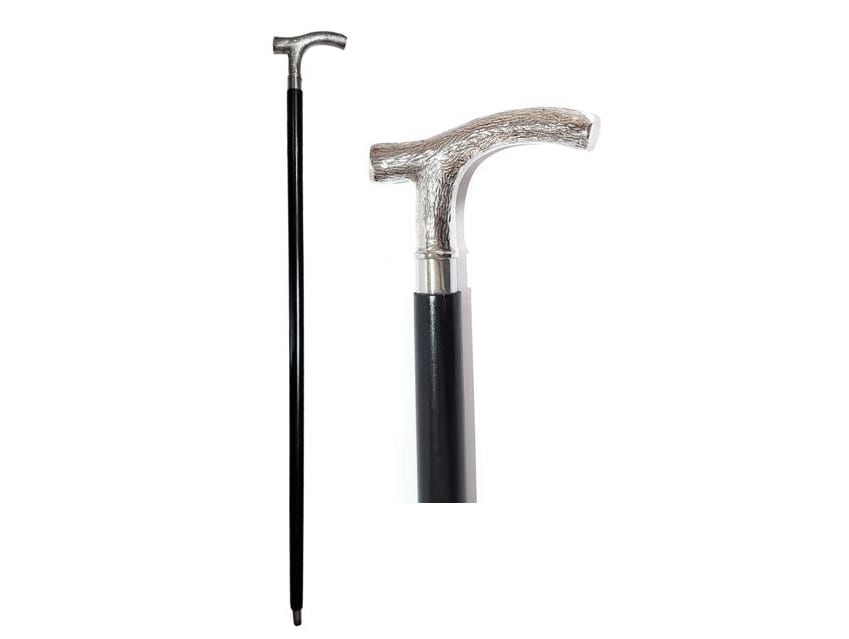 Bastón Madera Mango Ergonómico Niquelado1