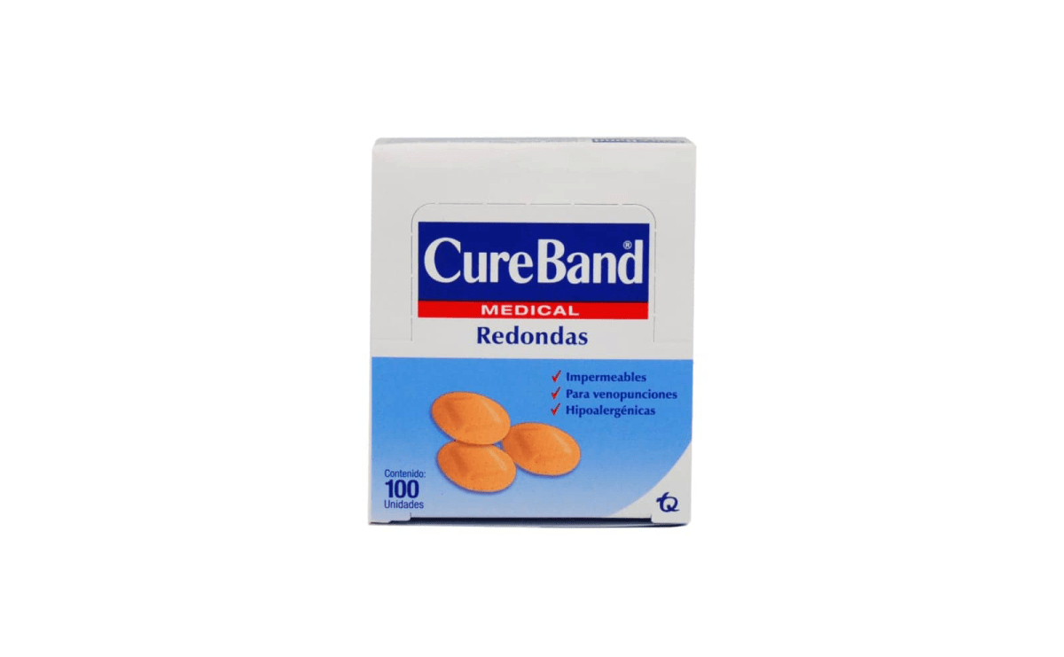 Parche Curitas Redondas Cureband x100 uds.1