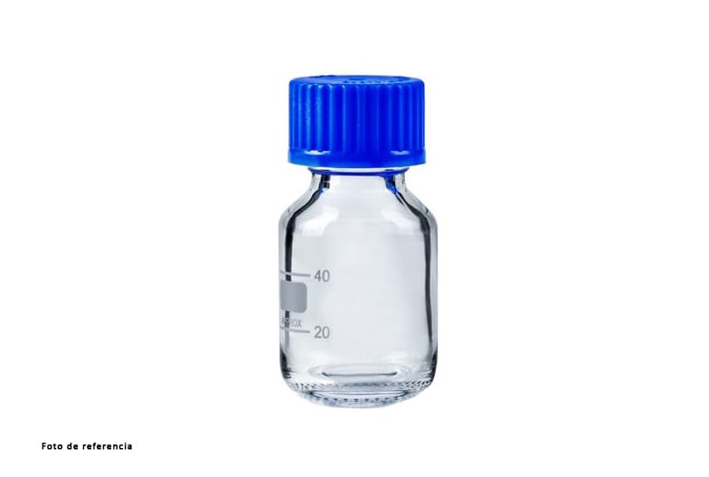 Frasco Laboratorio Graduado Tapa Rosca Azul1