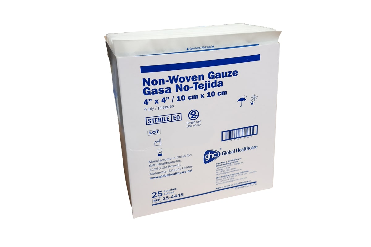 Gasa Esteril No Tejida 10x10 Global Healthcare cja x25unds1