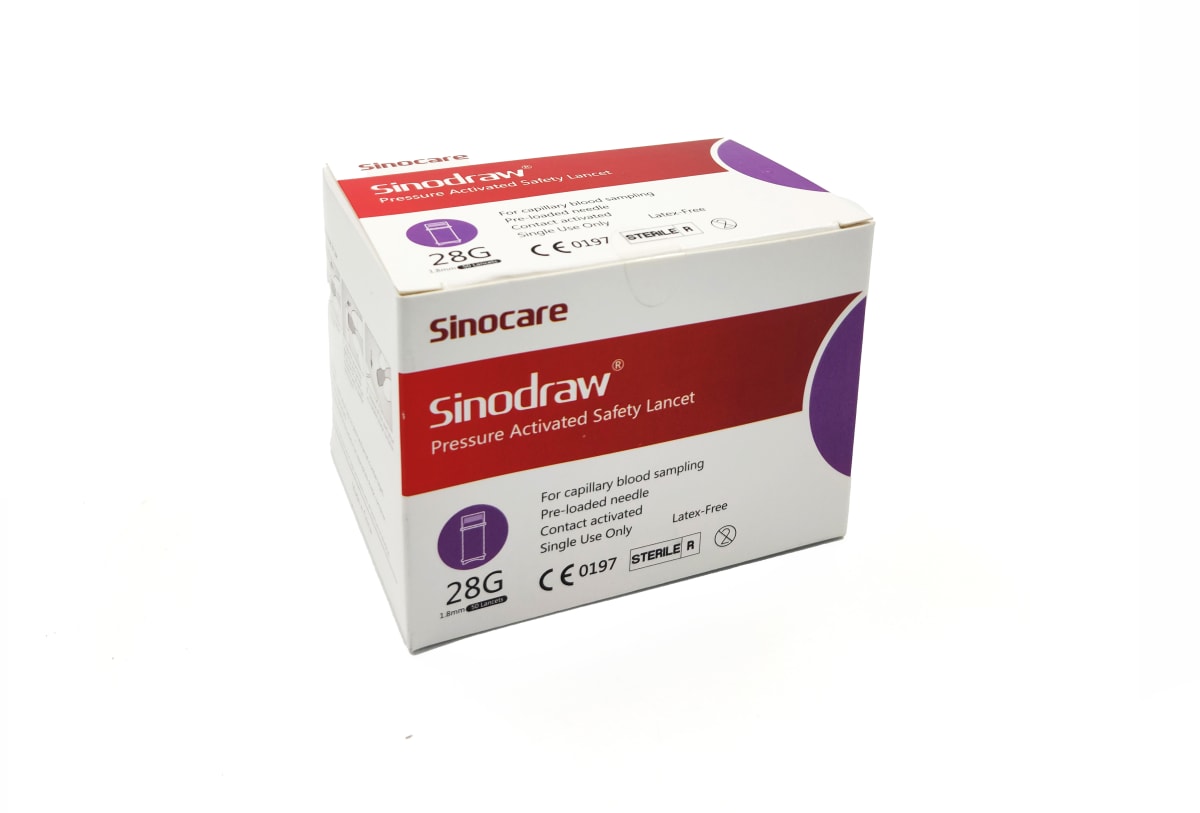 Lanceta de Seguridad Sinocare Sinodraw 28G1