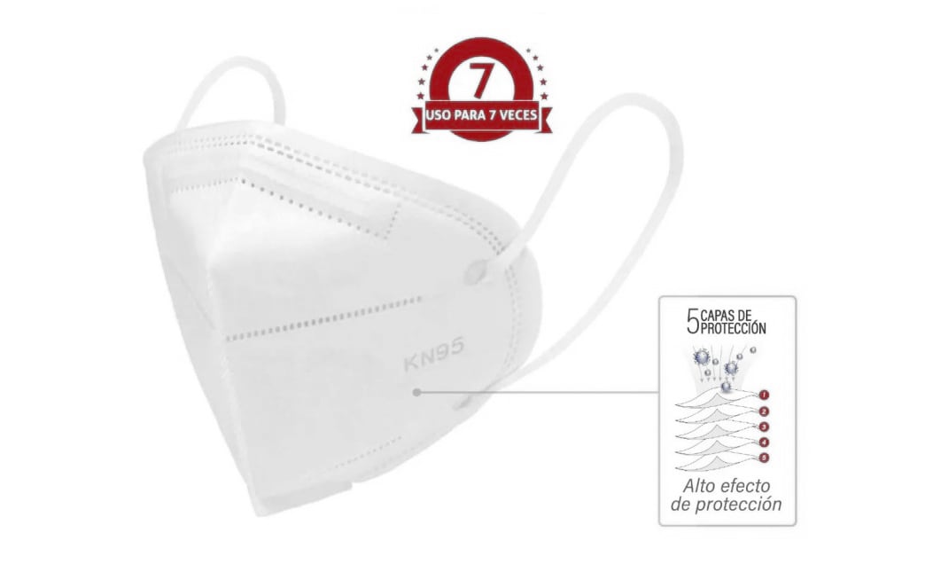 Mascarilla Antibacterianas Hanna KN95 Reutilizables1