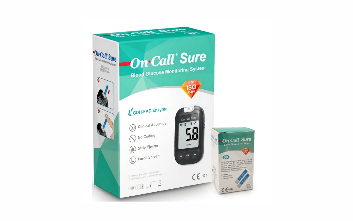 Kit Glucómetro On Call Sure c/50 cintas1