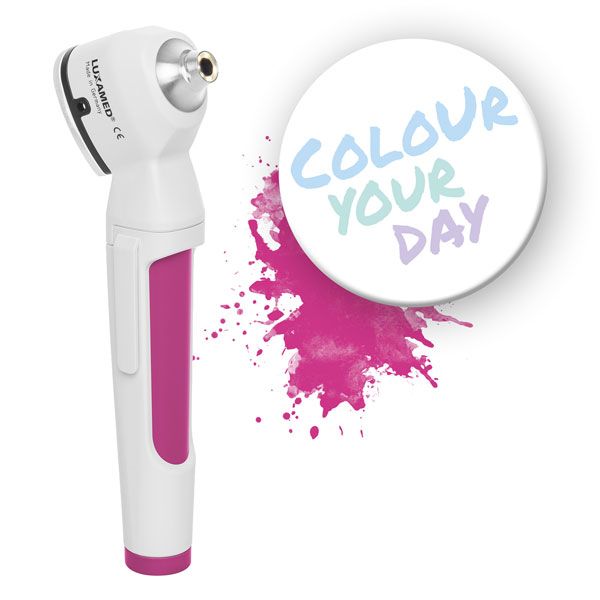 Otoscopio LuxaScope Auris LED 2.5 V CYD Magenta1