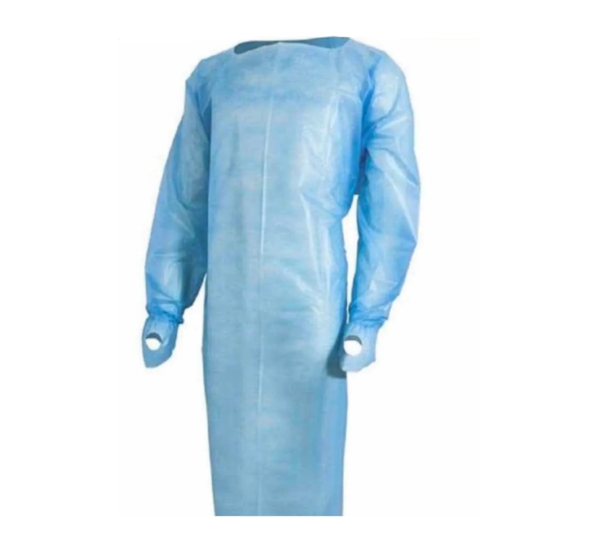 Delantal Plastico Quirurgico Blunding Azul con manga2