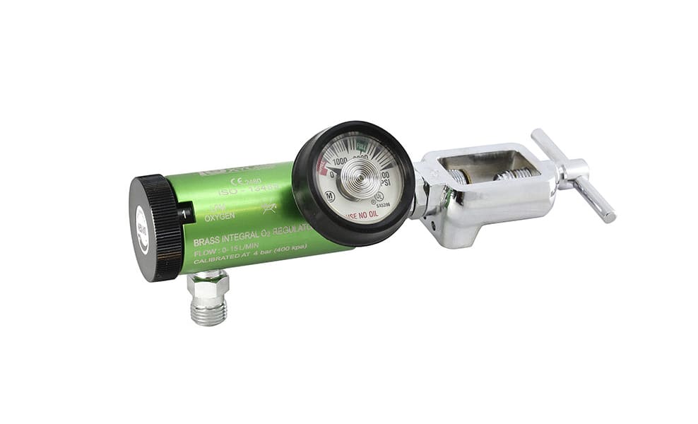 Regulador de Oxigeno 108MF-15SLM-870 IOxigen Yugo Largo Salida Diss1