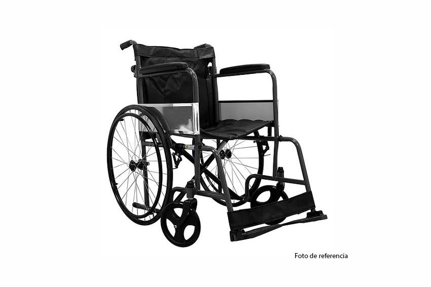 Silla de Ruedas Goma Dura Oferta ref KY809F-46 Negra1