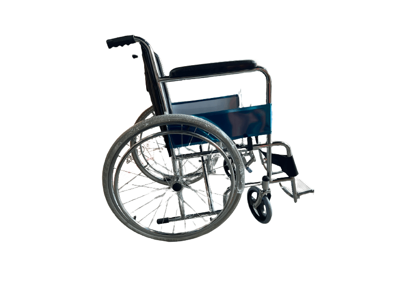 Silla de Ruedas Cromada Estándar rueda Neumática1
