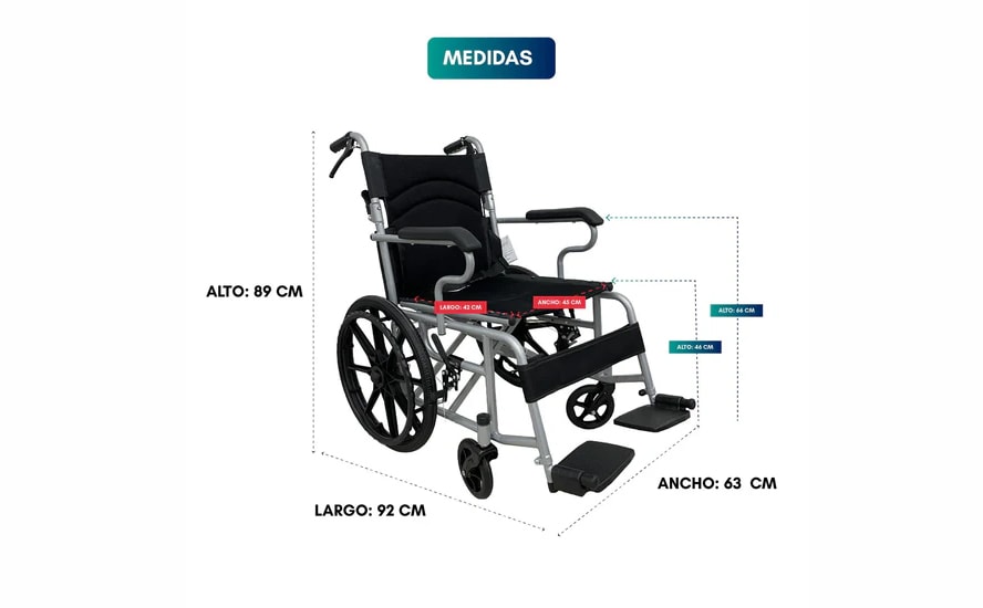 Silla de Ruedas Glomed Ligera Acero SRG0702