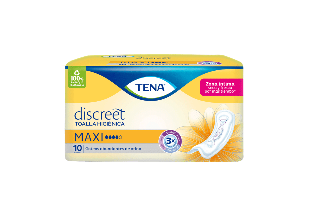Toalla Higiénica Femenina Tena Discret Maxi x10 uds.1
