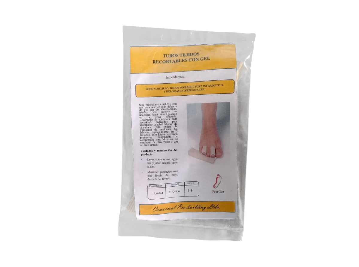 Tubos Tejidos Recortables con Gel Foot Care cod 3181