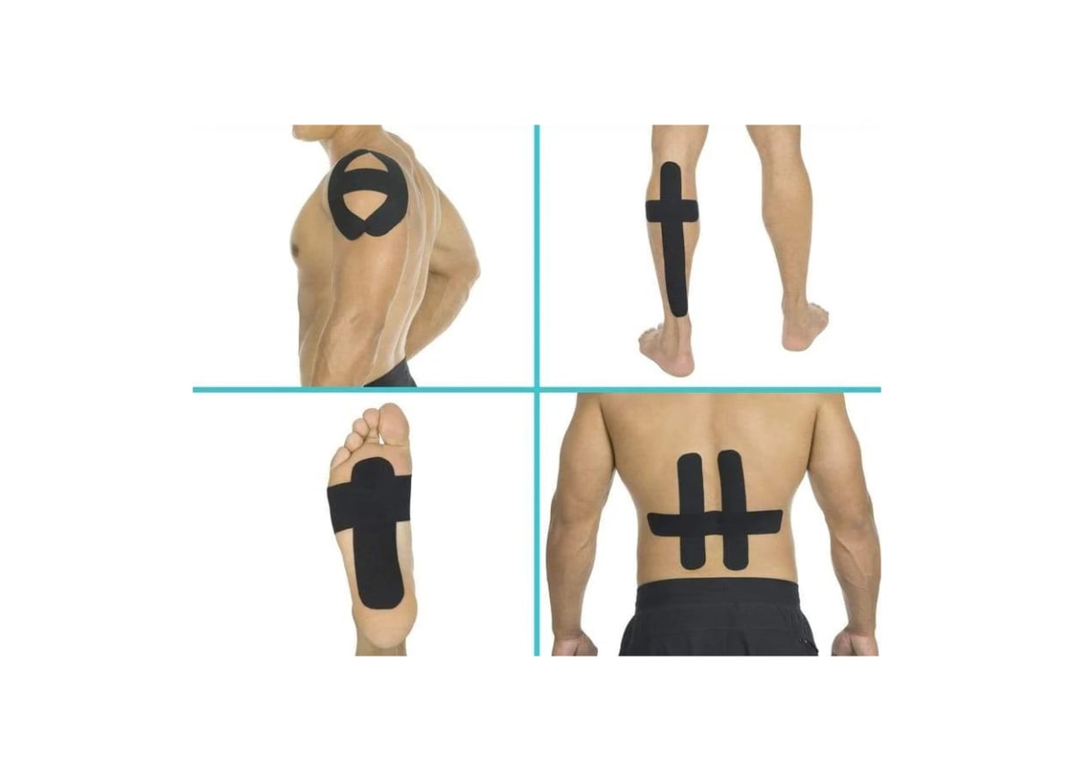 Tape Kinesiológico Pre-Cortado V-Tape™ RHB2087BLK2W16L3