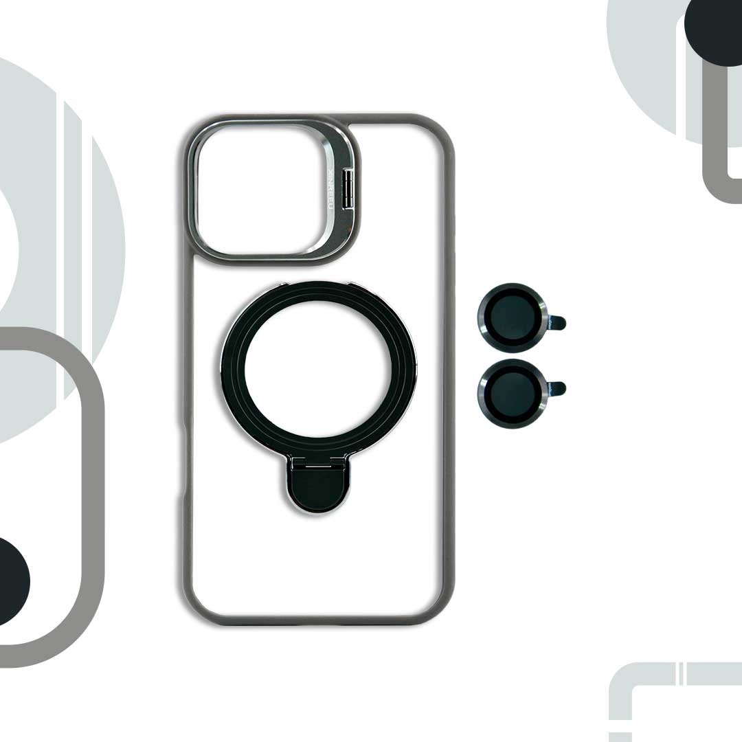 CASE MAGSAFE CON DOBLE SOPORTE + MICA CAMARA2