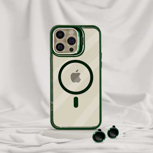 CASE MAGSAFE CON PARANTE METALICO + MICA CAMARA5