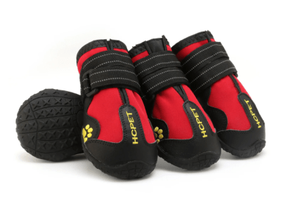 Zapatos Impermeables y Reflectantes Para Perros Color Rojo Tallas