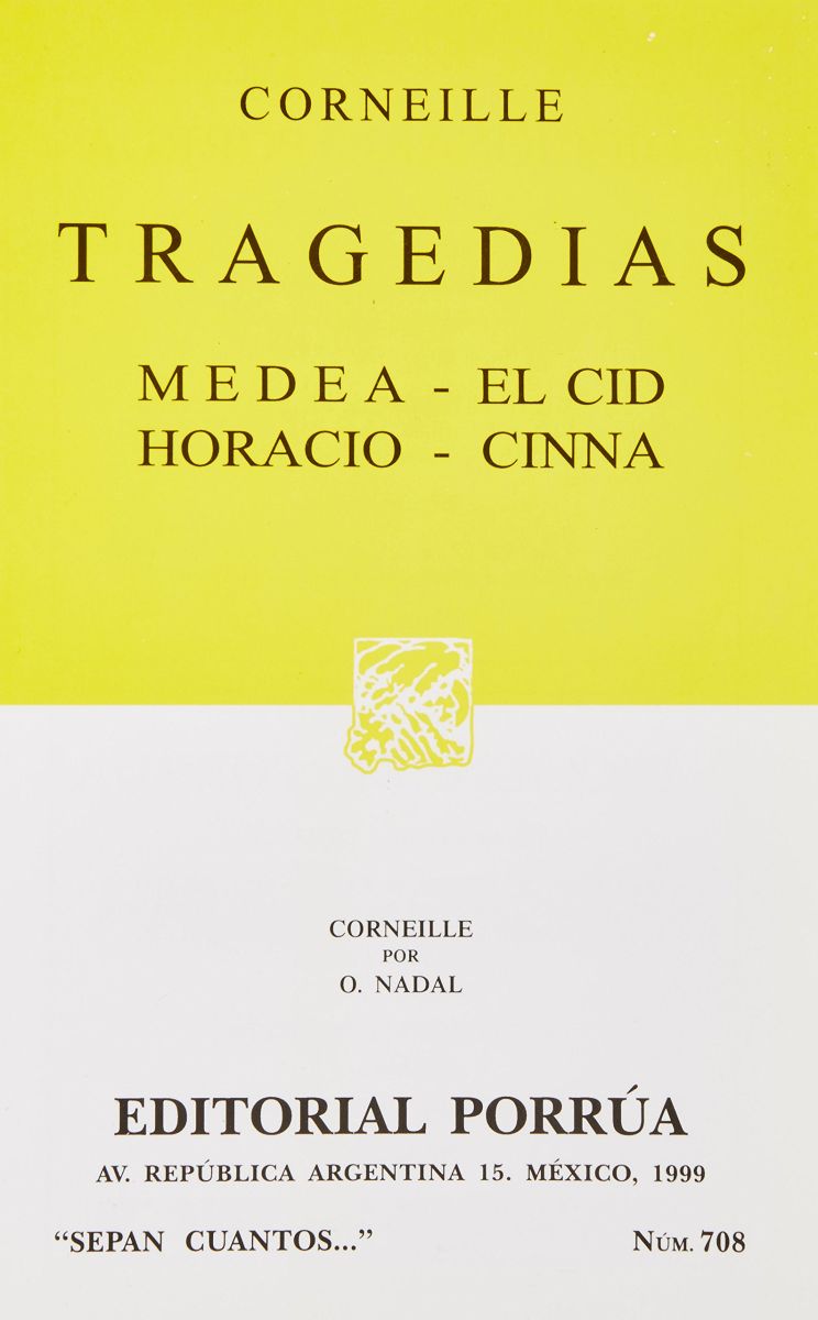 TRAGEDIAS. ( MEDEA / EL CID / HORACIO / CINNA )      (SC708)1