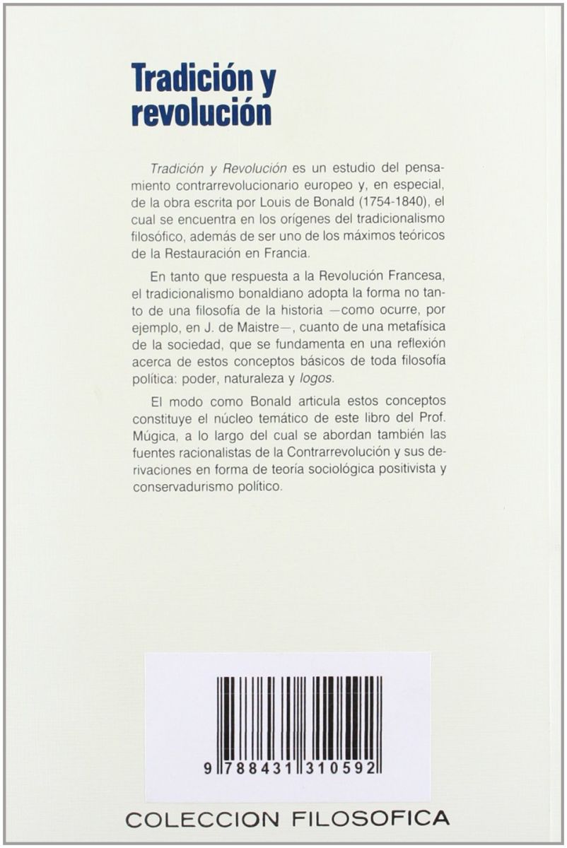 TRADICION Y REVOLUCION. FILOSOFIA Y SOCIEDAD EN EL PENSAMIENTO2