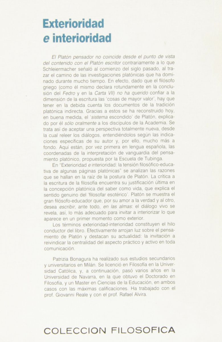 EXTERIORIDAD E INTERIORIDAD: LA TENSION FILOSOFICO-EDUCATIVA.2