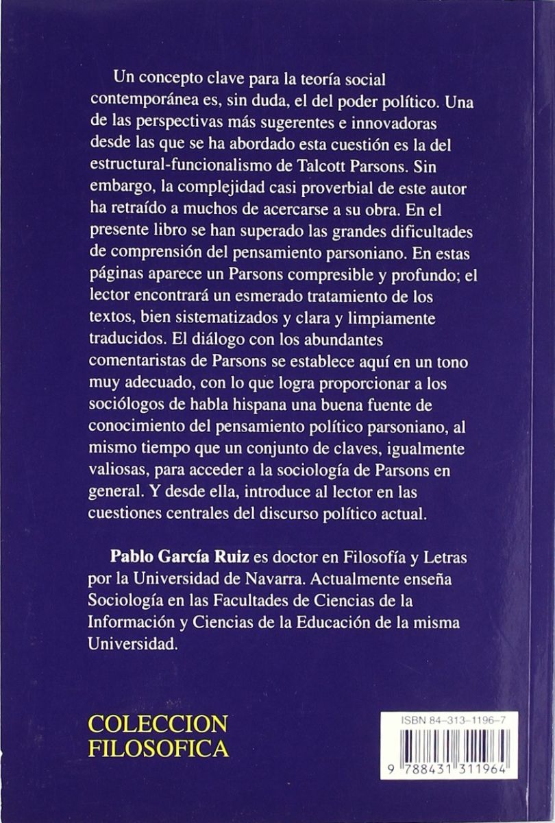 PODER Y SOCIEDAD. LA SOCIOLOGIA POLITICA DE TALCOTT PARSONS2