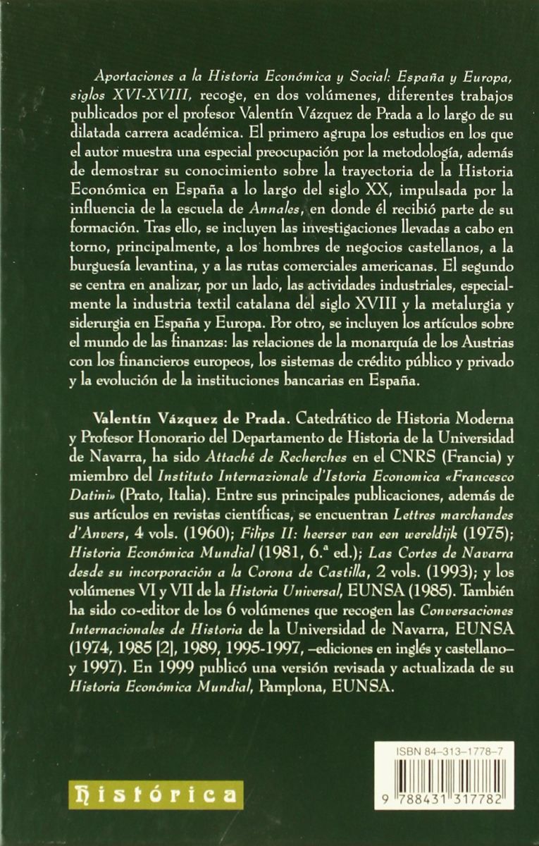 APORTACIONES A LA HISTORIA ECONOMICA Y SOCIAL I1
