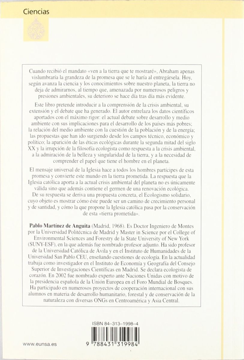 LA TIERRA PROMETIDA. UNA RESPUESTA A LA CUESTION ECOLOGICA2