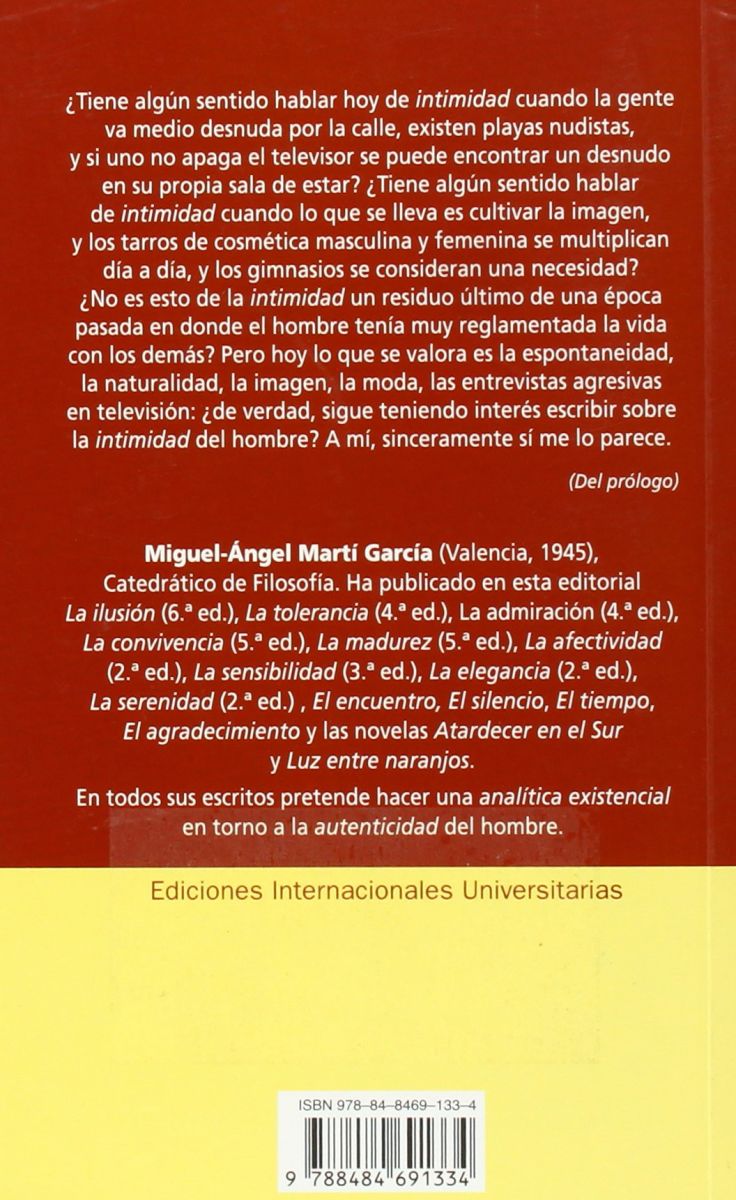 LA INTIMIDAD. CONOCER Y AMAR LA PROPIA RIQUEZA INTERIOR 7 ED2