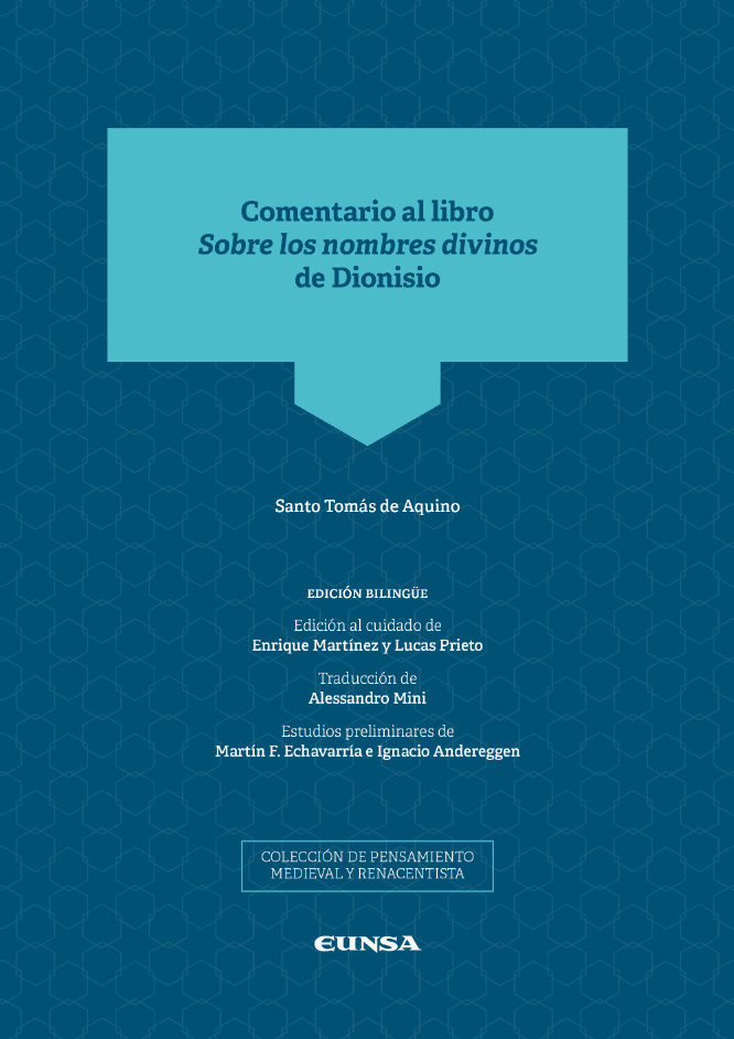 Comentario al libro Sobre los nombres divinos de Dionisio1
