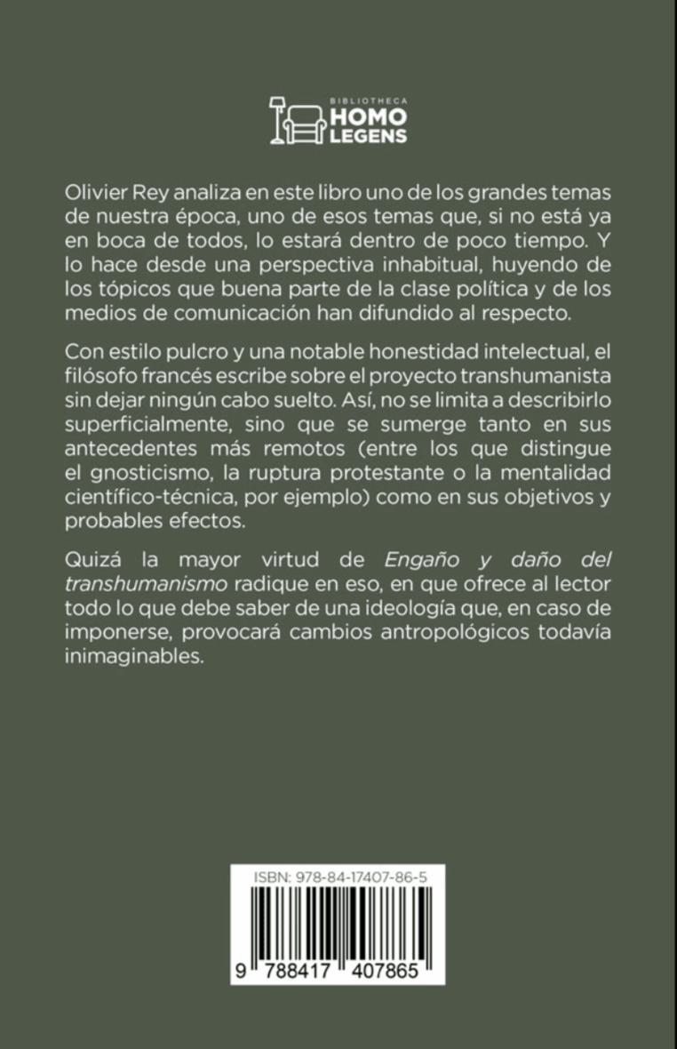 ENGAÑO Y DAÑO DEL TRANSHUMANISMO1