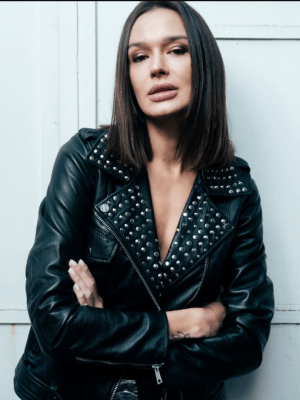 Chaqueta Biker Tachas cuero1