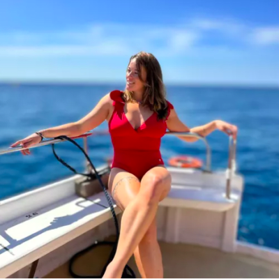 TRAJE DE BAÑO ROJO BOLERO