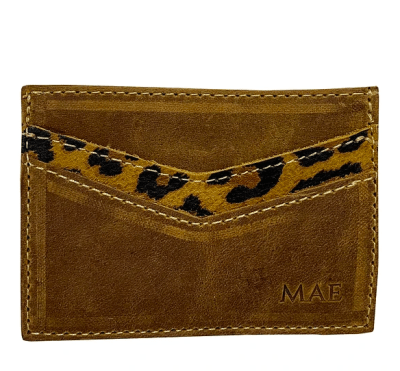 Tarjetero plano animal print/negro