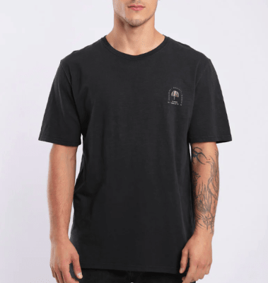 Polera manga corta hombre Araucaria negro
