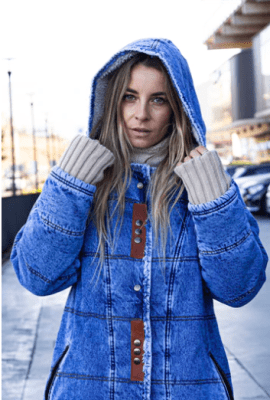 CHAQUETA MEZCLILLA BELÉN AZUL