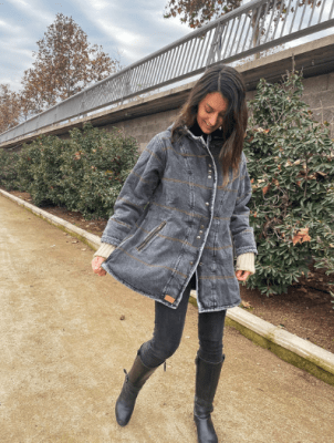 CHAQUETA MEZCLILLA BELÉN NEGRO