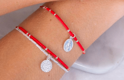 PULSERA HILO ROJA SILVER MEDALLA VIRGEN DLR