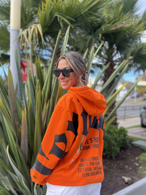 Hoodie Mafia Tendency Orange Black