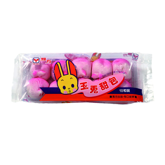 PAN AL VAPOR DULCE FORMA CONEJITO X 10 UND