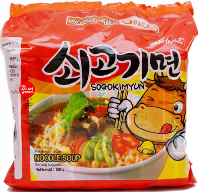 Ramen Inst. Sogogi Carne Medio Picante 120g pack 5und1