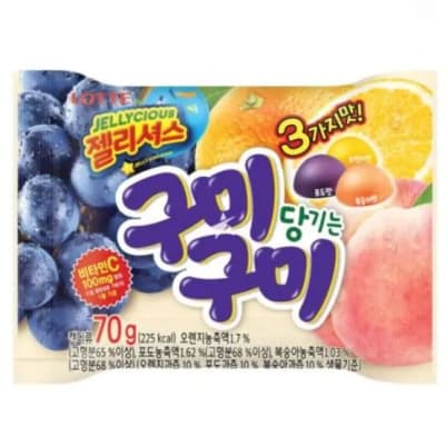 Gomita uva  - naranja - Durazno 70gr1