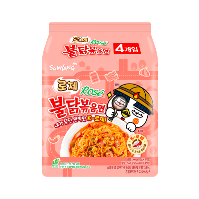 Fideos Buldak Myun Cream Rose 140g pack 4 und1