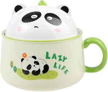 Bowl para Ramen con Tapa Panda