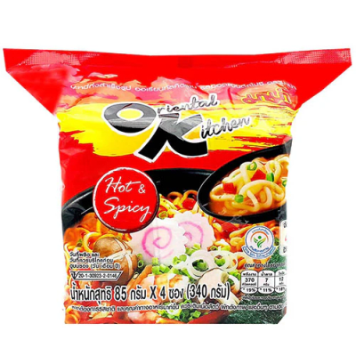Ramen Inst. Estilo Oriental Picante 85g Pack 4 und1
