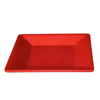 Melamina Rojo/Negro Bandeja Chica Cuadrada (70)