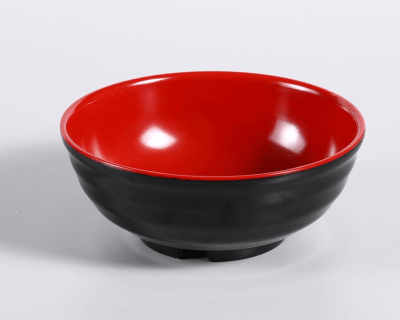 Melamina Rojo/Negro Bowl Mediano