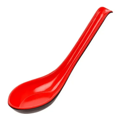 Melamina Rojo/Negro Cuchara Larga (66)1
